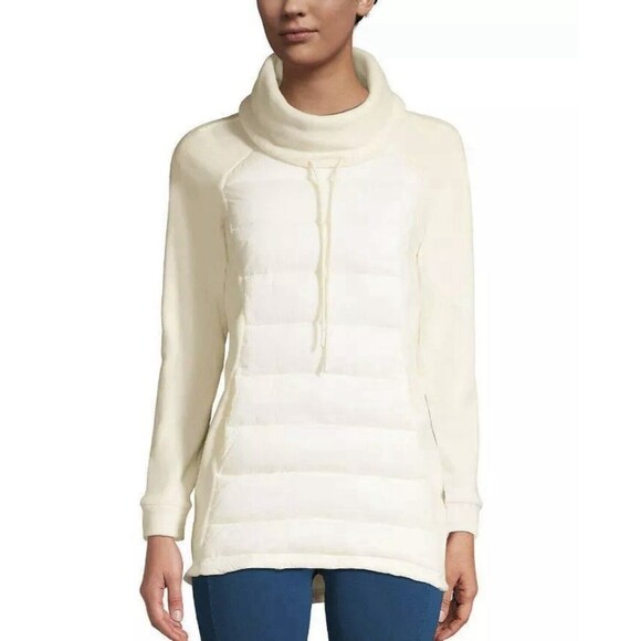 Lands End Jacket Women's Plus Size 2X Insulated Hybrid Fleece Pullover Primaloft - Picture 1 of 8